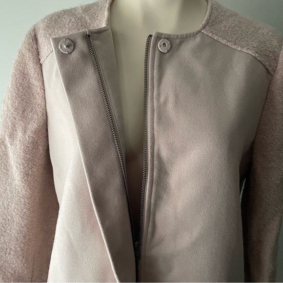 Cupcakes and Cashmere Light Blush Pink Overcoat Long Coat Sise Medium - Picture 8 of 11